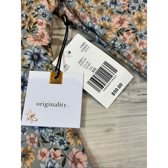 Originality floral mini dress keyhole size XS - Picture 11 of 12